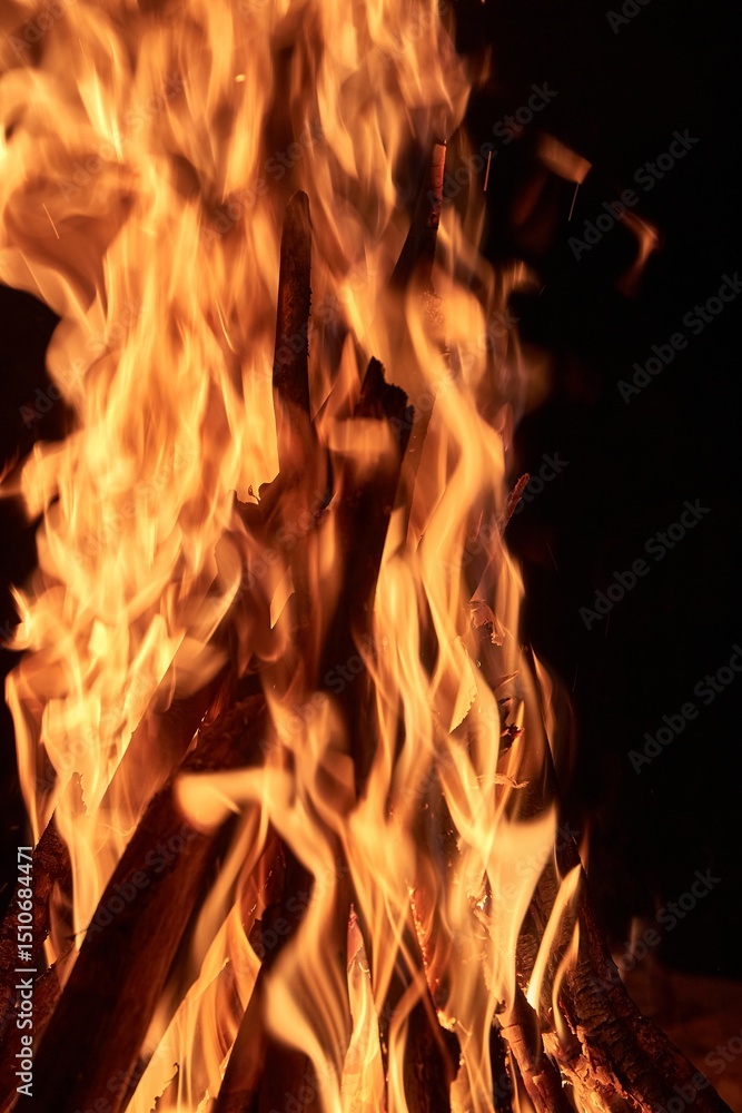 Fototapeta premium Camp Fire Flames