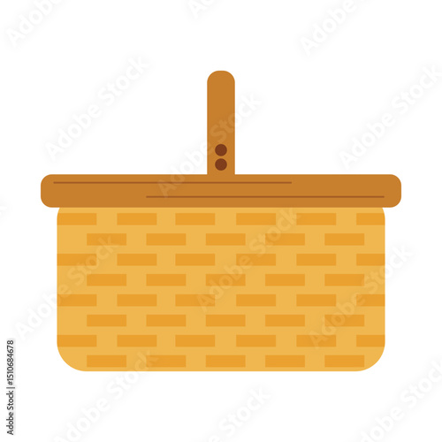 Illustration of a picnic basket with handle