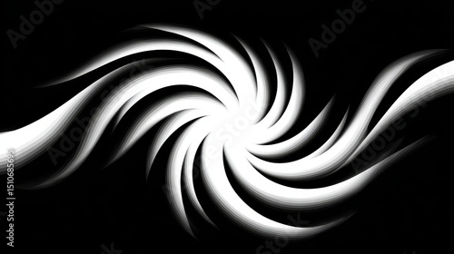 Bold artistic black canvas with dynamic vector swirls and sharp contrasts, perfect for edgy creative design and poster backgrounds
