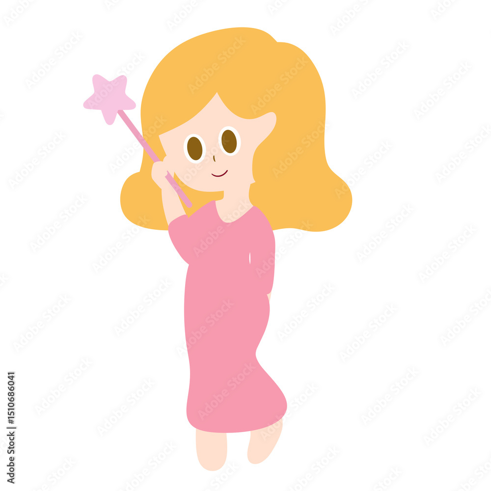 Cute Fairy Girl with Magic Wand PNG Illustration Cute Fairy Girl with Magic Wand PNG Illustration