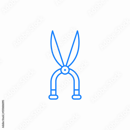 garden pruning shears icon sign vector