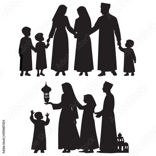 Wallpaper Mural  eid al adha family gathering vector illustration Torontodigital.ca