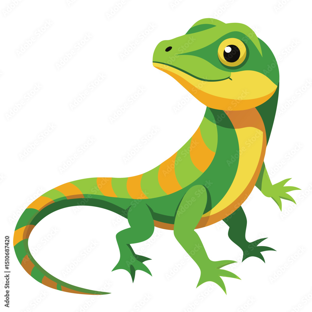 Obraz premium lizard vector image on white background
