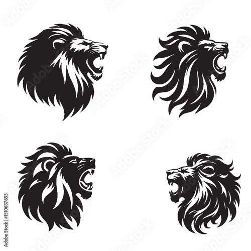 Powerful Roaring Lion Silhouette – Strength, Majesty & Wild Dominance
