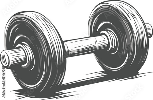 dumbbell isolated on white background