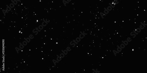 Snow flakes winter snowfall white light vector background. Christmas background, white snow on black background for edit photo.