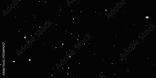 Snow flakes winter snowfall white light vector background. Christmas background, white snow on black background for edit photo.