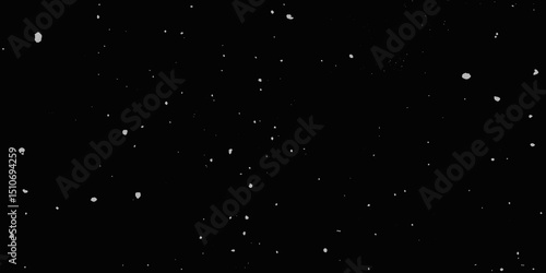 Snow flakes winter snowfall white light vector background. Christmas background, white snow on black background for edit photo.