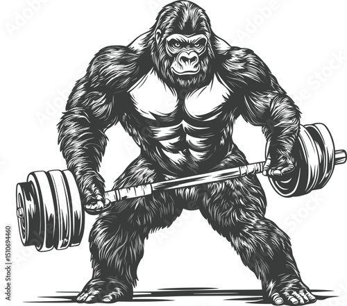 hand drawn illustration of dumbbell