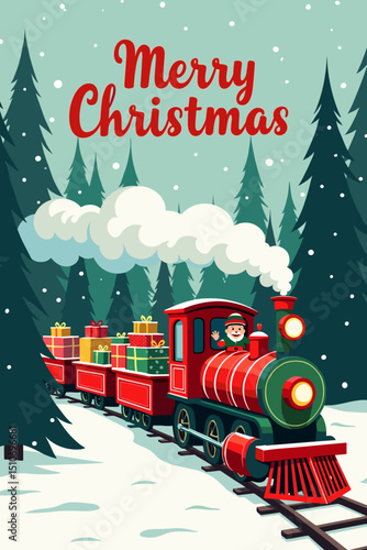 christmas music poster, christmas party poster, christmas poster background, santa poster, happy holidays poster, christmas poster greeting card, christmas, winter, holiday, landscape, illustration, x