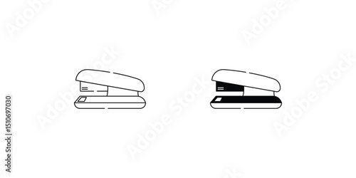 Stapler  set icon with white background vector stock illustration