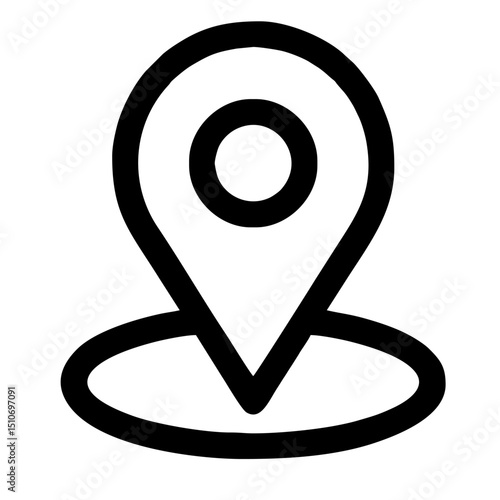 vector illustration of Location icon isolated on white background.