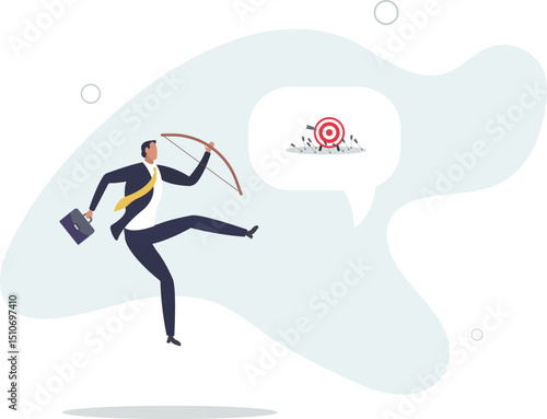 Effectiveness and efficiency to measure success rate, effort or cost to reach goal or target, practice until succeed concept. character life .