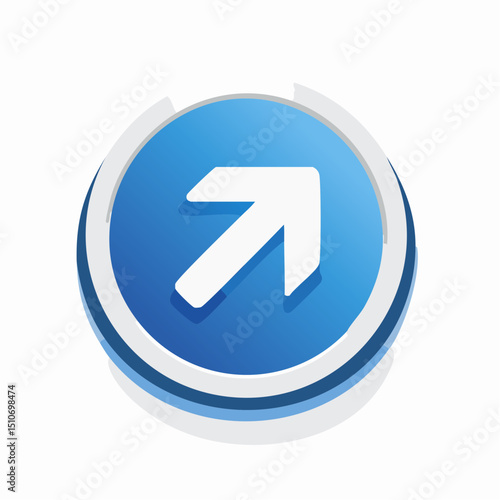 Free Download Blue Circular Up Arrow Icon - GFXLoad