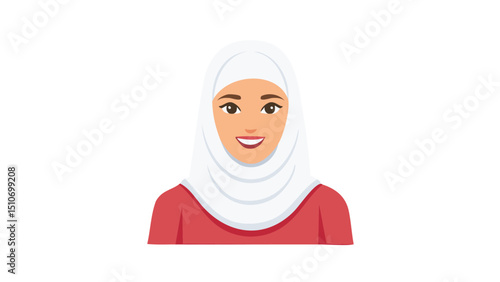 Cultural Arab Woman Profile Illustration
