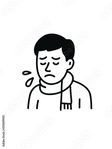 patient with symptoms, illness and fatigue