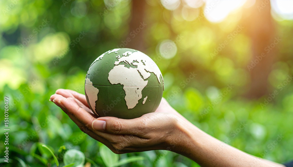 Clay Planet Earth on Human Hand – World Environment Day Concept for Sustainability and Eco Awareness Clay Planet Earth on Human Hand – World Environment Day Concept for Sustainability and Eco Awareness
