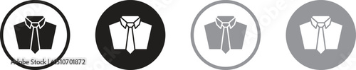 The tie icon. Necktie and neckcloth symbol. Flat
