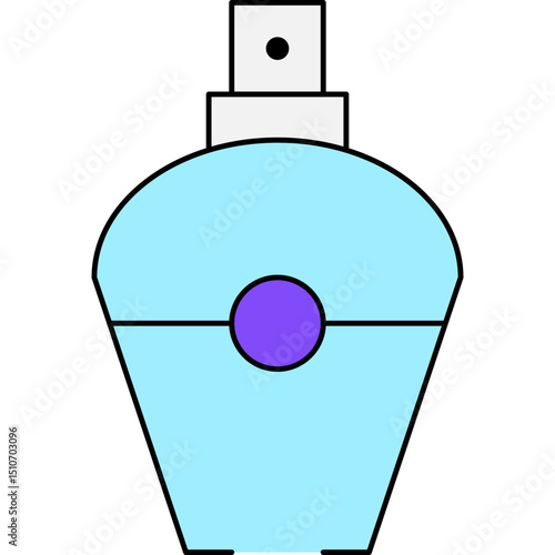 Luxury perfume single icon vector illustration