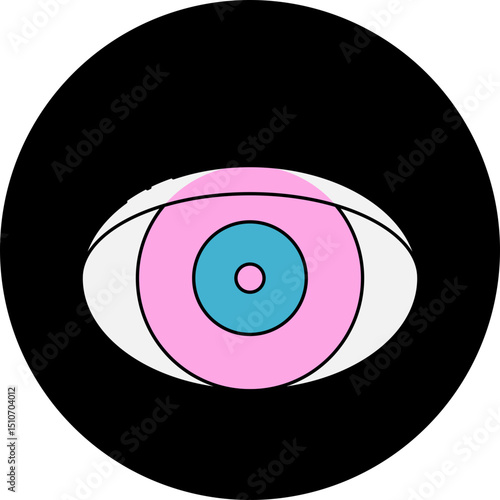 Eye single icon vector illustration
