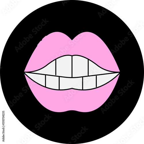 Mouth single icon vector illustration