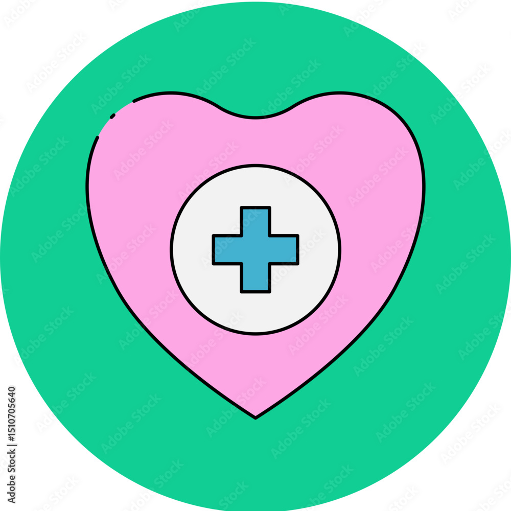 Fototapeta premium Heart single icon vector illustration