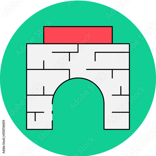 Wall single icon vector illustration