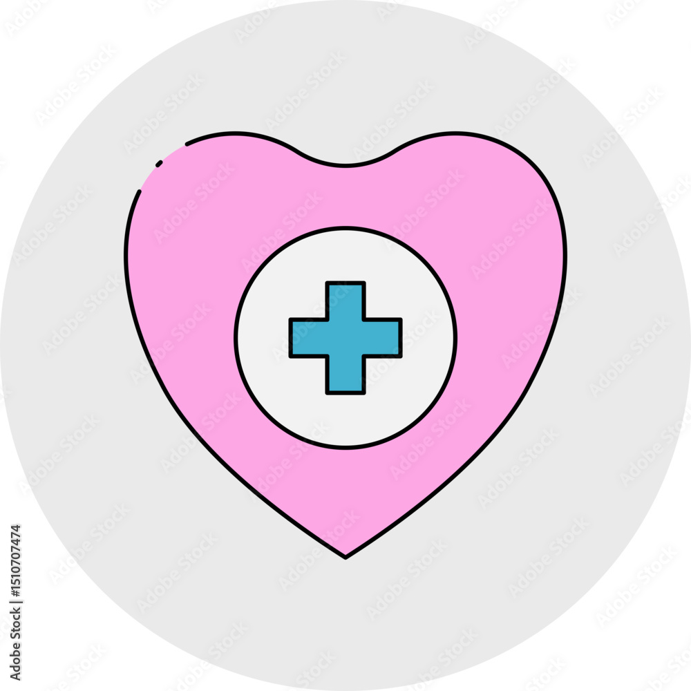 Obraz premium Heart single icon vector illustration