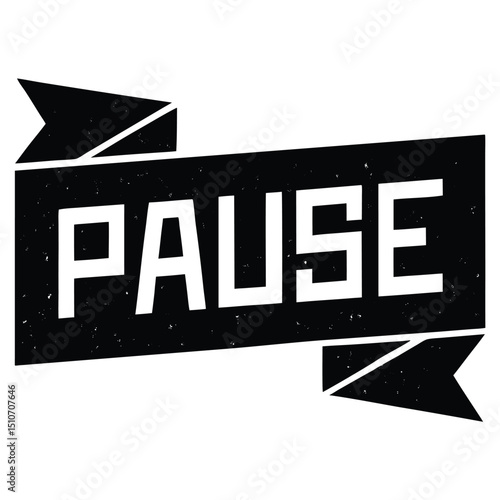 Game developer element isolated pause menu screen on white background