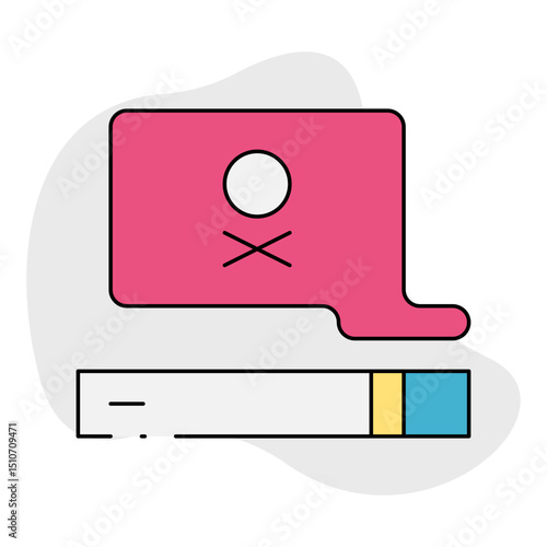 Smoke single icon vector illustration