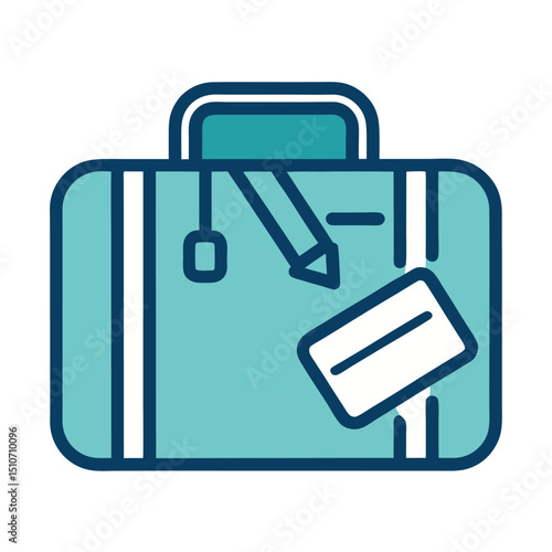 Travel suitcase icon luggage baggage trip vacation journey