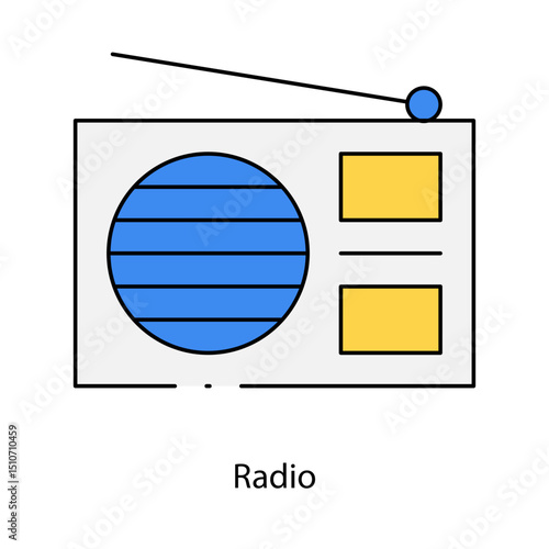 Radio single icon vector illustration