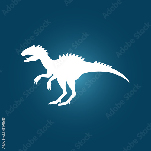 Allosaurus Dinosaur trendy artwork glorious abstract vector illustration colorful practical design