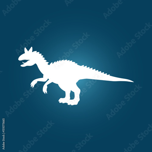 Carnotaurus Dinosaur trendy artwork glorious abstract vector illustration colorful practical design