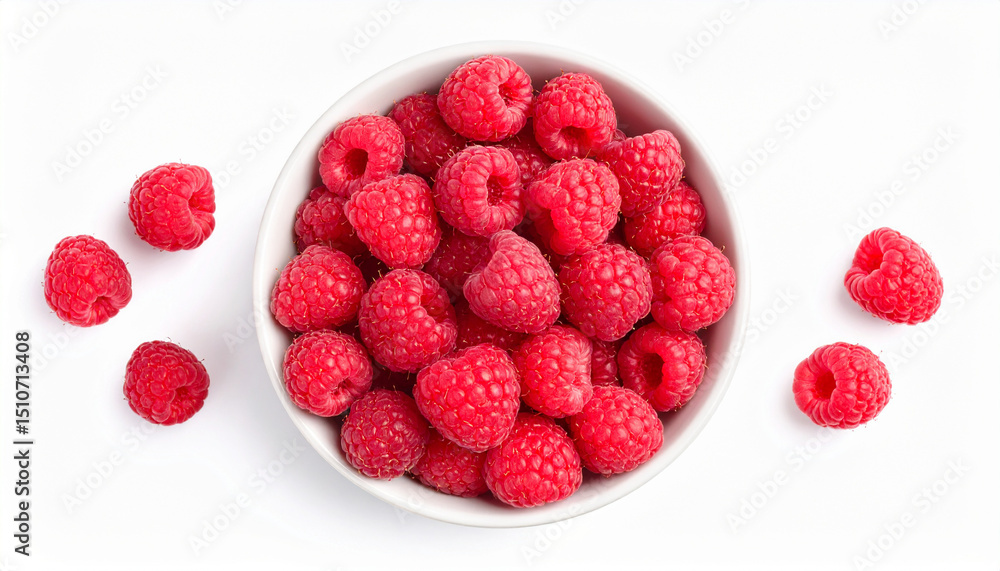 Fresh Raspberries in Bowl, Top View on White Background – Healthy Summer Fruit Concept
Fresh Raspberries in Bowl, Top View on White Background – Healthy Summer Fruit Concept