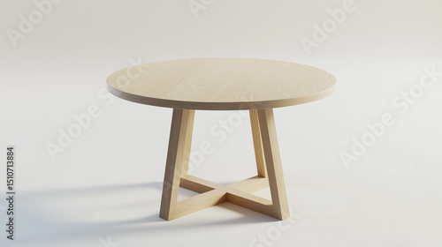 wooden table isolated on white background