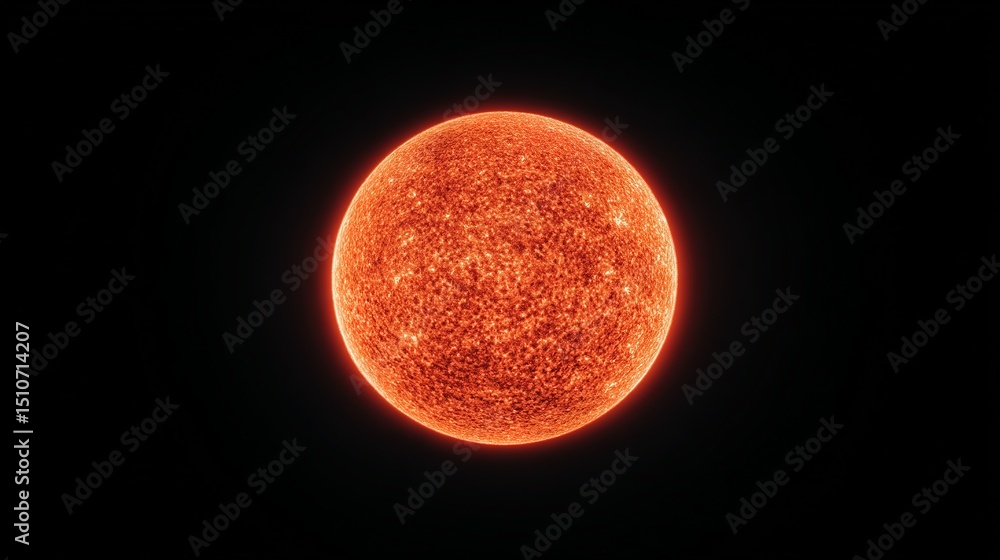 Naklejka premium Vivid depiction of a celestial body.