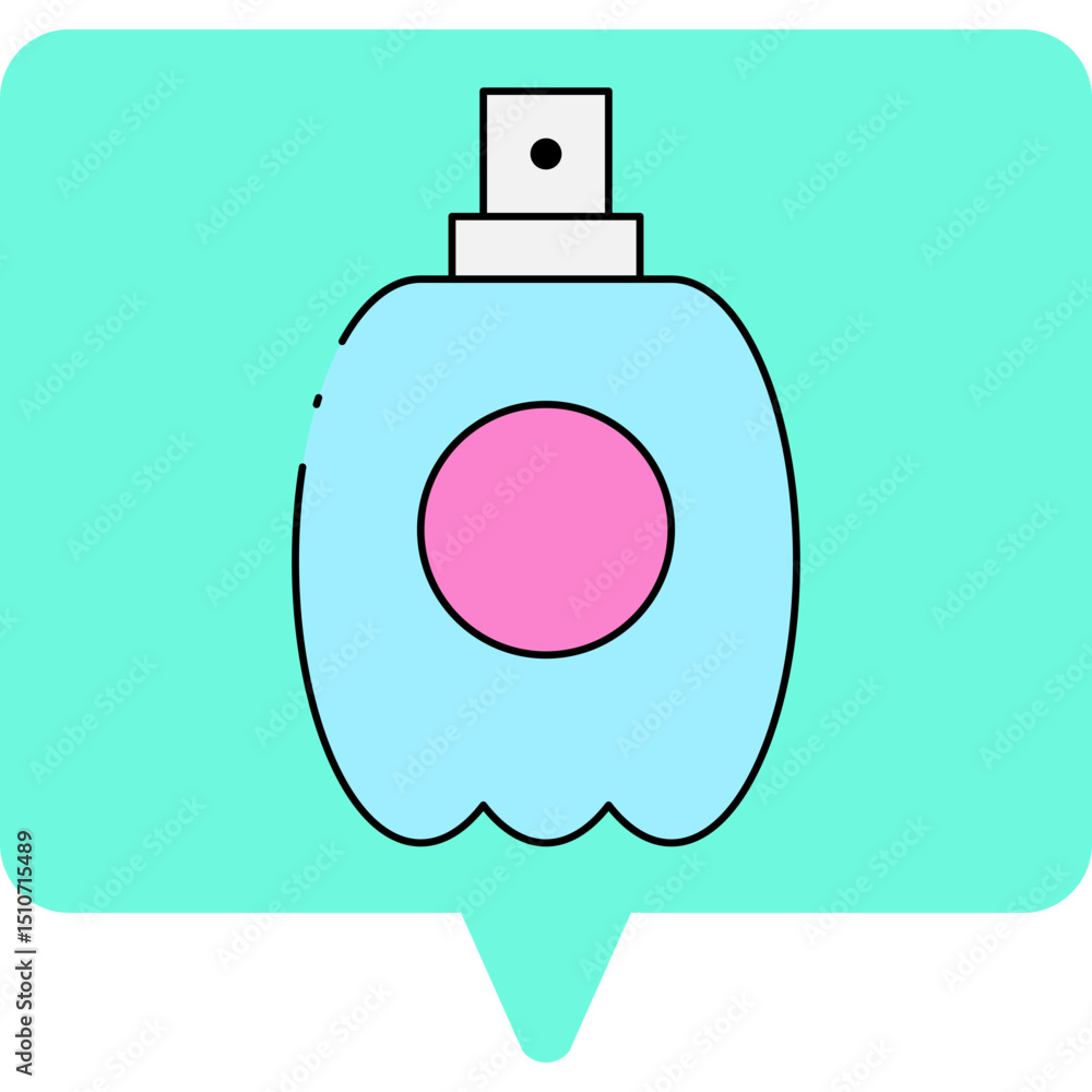 Obraz premium Czech perfume single icon vector illustration