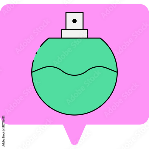 Palestine perfume single icon vector illustration