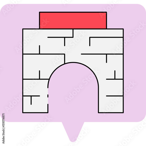 Wall single icon vector illustration