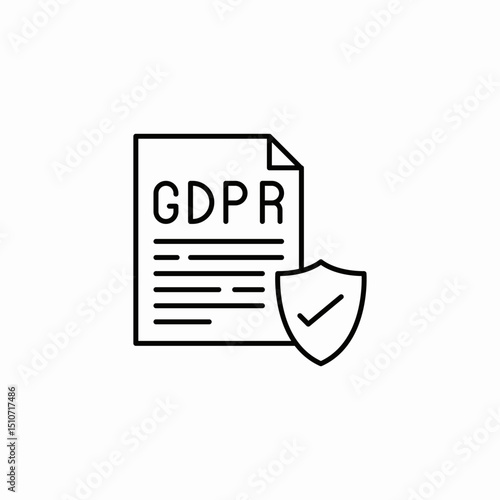 general data protection regulation icon sign vector