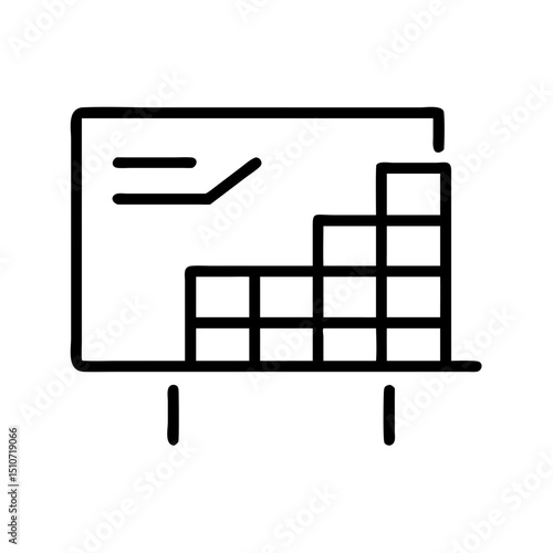 Data table icon for organizing information and comparative analysis