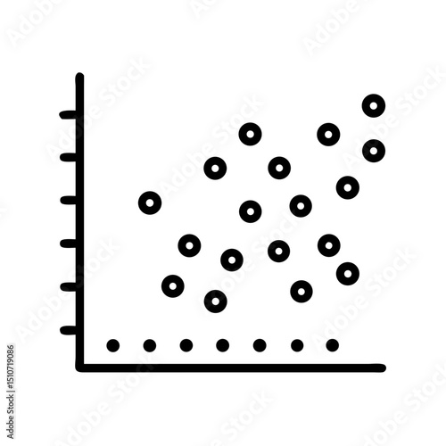 Scatter plot icon for data analysis and correlation visualization