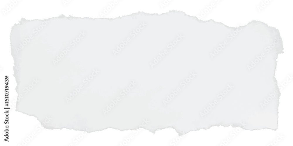 Fototapeta premium Textured torn paper piece with light creases and subtle fiber borders, suitable for stationery design, paper collage, digital journaling, or printable visual composition accents