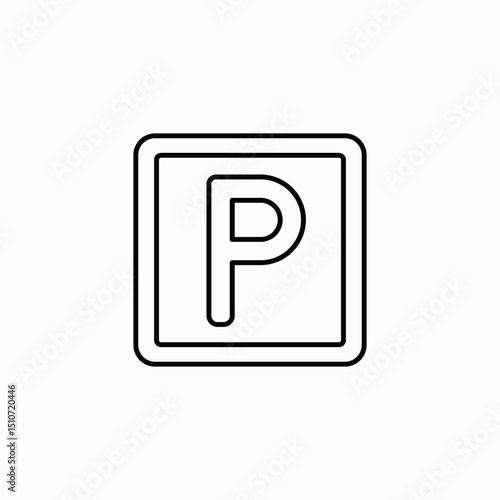 parking sign icon sign vector