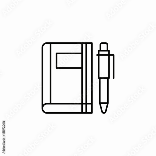 notebook pencil icon sign vector