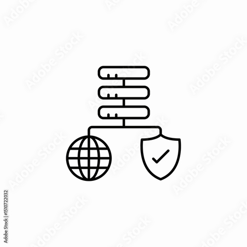 secure web servers icon sign vector