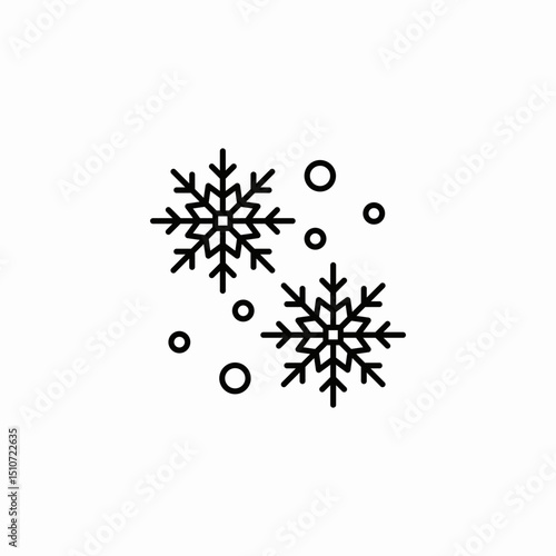 snow flakes icon sign vector