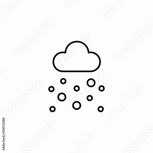 snowing cloud icon sign vector