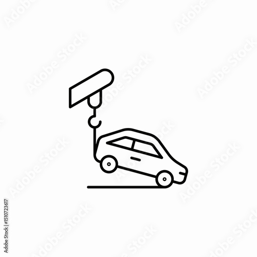 tow truck icon sign vector
